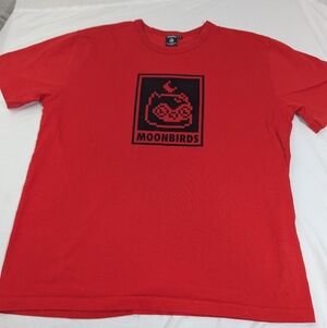 Moonbirds Premium Supply Co. Red Graphic T-Shirt Streetwear Size XL